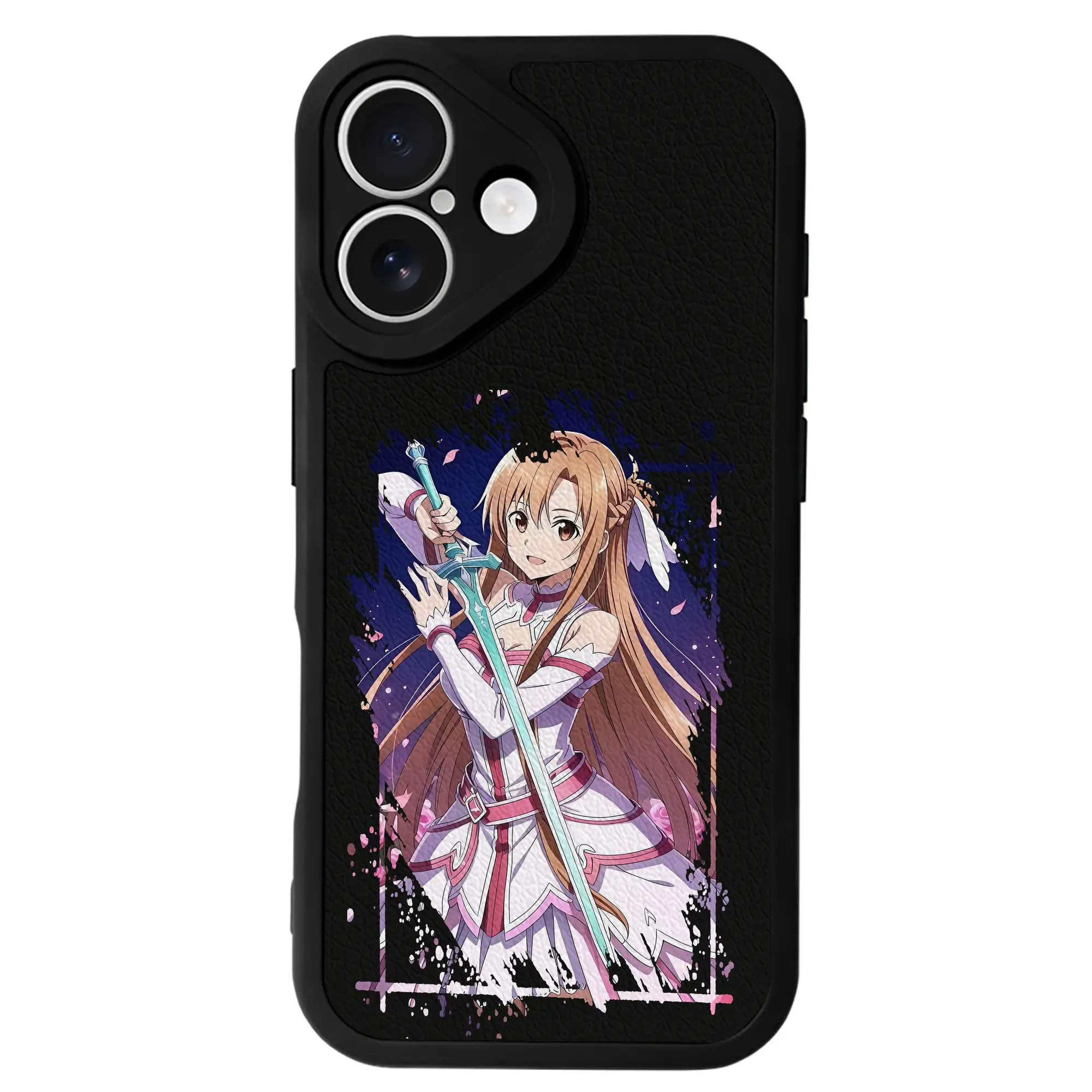 ソードアートオンライン グッズ アスナ - IPhone 16シリーズ対応 ・ シリコンスマホケース ・ レザー調 ・ 高精度フィット ・ 耐衝撃 ・ ワイヤレス充電対応 ・ 精密カット